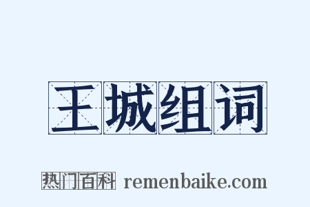 王城组词是什么意思的图片